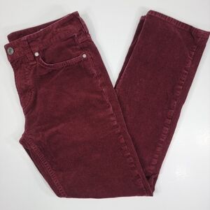Vineyard Vines Corduroy Pants Men's 30X30 5 Pocket Cords Burgundy Red Stretch